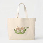 Twee erwten in een peul grote tote bag (Voorkant)