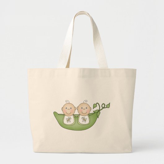Twee erwten in een peul grote tote bag (Voorkant)