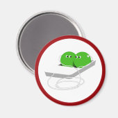 Twee erwten in een peul magneet (Voorkant / Achterkant)