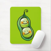 Twee erwten in een peul muismat (Met muis)