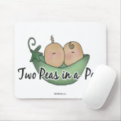Twee erwten in een peul muismat (Met muis)