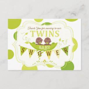 Twee erwten in een Pod African Twins Dank je Bedankkaart