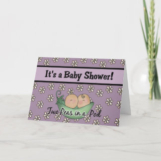 Twee erwten in een pod Baby Shower Uitnodigingen