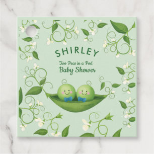 Twee erwten in een pod Baby Twins Shower Bedankjes Labels