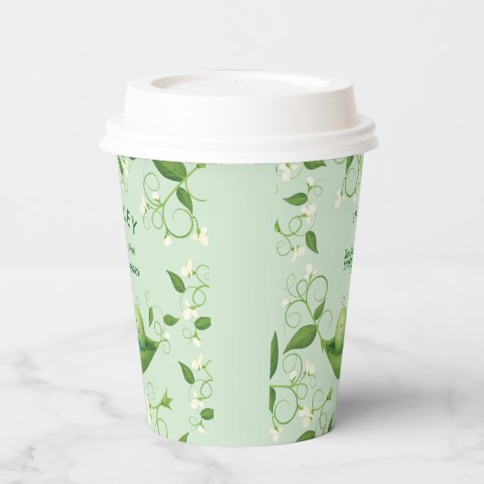 Twee erwten in een pod Baby Twins Shower Papieren Bekers (Links)