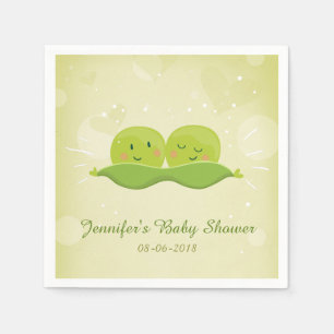Twee erwten in een pod Paper Napkin Twins Baby sho Servet