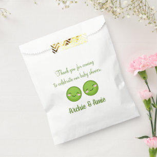 Twee erwten in een pod tweeling baby shower Favor Bedankzakje
