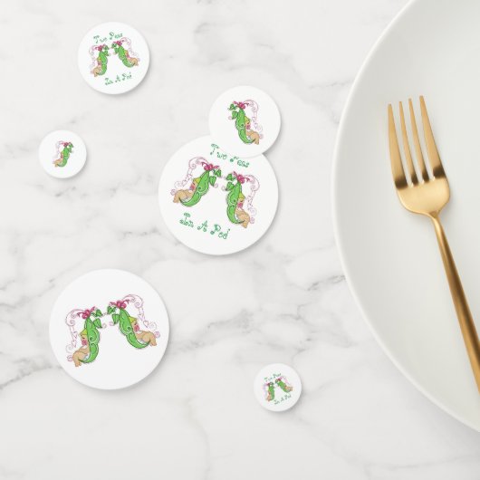 Twee erwten in een pod tweeling tafel Confetti (Groep)
