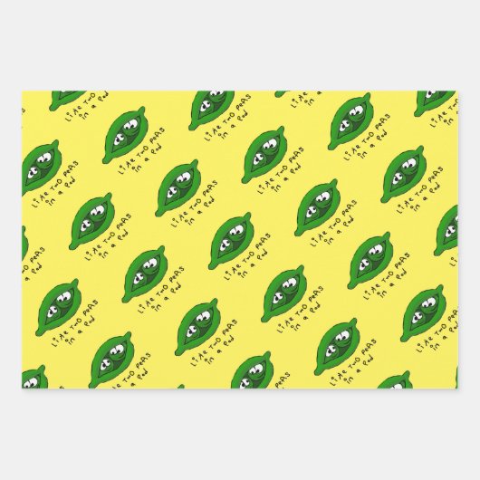 Twee erwten in een pootpapier inpakpapier vel (Voorkant 3)