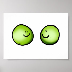 Twee erwten verliefd poster