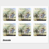 Twee Fairies Bookplate Vierkante Sticker (Vel)