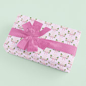 Twee Fancy Boog Bloemen Verjaardag Cadeaupapier