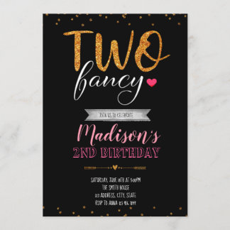Twee fancy verjaardagsuitnodiging kaart