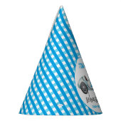 Twee Fast Blue Race Car 2e verjaardag uitnodiging Feesthoedjes (Links)