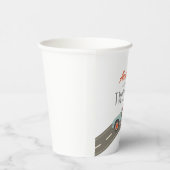 Twee Fast BLUE Race Carthday Papieren Bekers (Rechts)