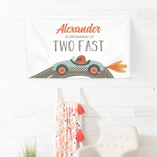 Twee Fast BLUE Race Carthday Spandoek (Insitu)
