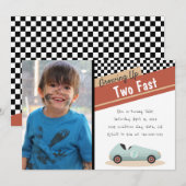 Twee Fast Car-thema Unieke gele rode, zwarte Invit Kaart (Voorkant / Achterkant)