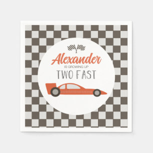 Twee Fast Red Race Car Birthday Napkins Servet