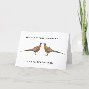 Twee fazanten kaart