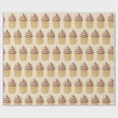 Twee Flavors Ice Cream Cup Cadeaupapier (Vlak)