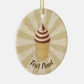 Twee Flavors Ice Cream Cup Keramisch Ornament (Rechts)