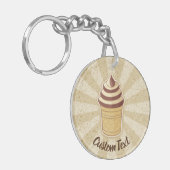 Twee Flavors Ice Cream Cup Sleutelhanger (Voorkant Links)