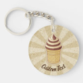 Twee Flavors Ice Cream Cup Sleutelhanger (Voorkant)