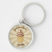 Twee Flavors Ice Cream Cup Sleutelhanger (Voorkant)