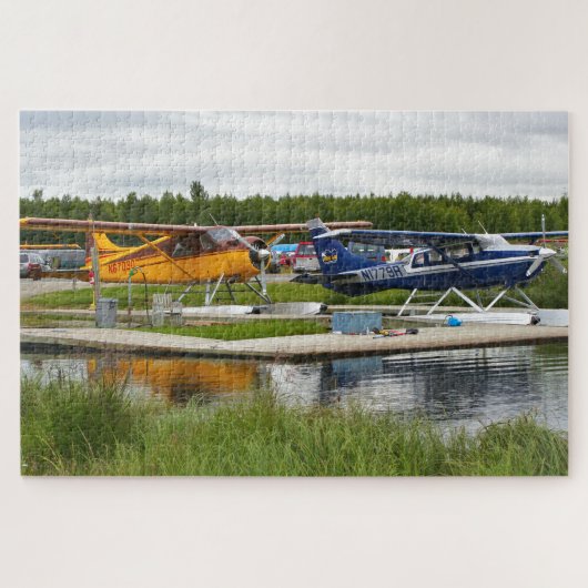 Twee floatvliegtuigen, Lake Hood, Alaska Legpuzzel (Horizontaal)