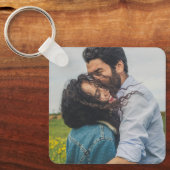 Twee foto aangepaste gepersonaliseerde paar sleutelhanger (Voorkant)