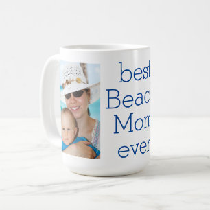 Twee-foto beste strand moeder ooit koffie Mok