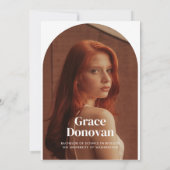 Twee foto Boho afstuderen aankondigingen (Achterkant)