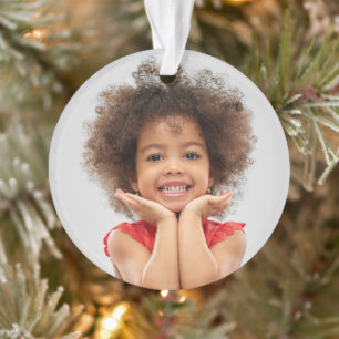 Twee-foto Custom Holiday Family Gift Ornament