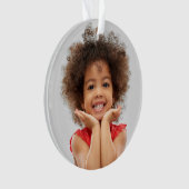Twee-foto Custom Holiday Family Gift Ornament (voorkant)