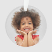 Twee-foto Custom Holiday Family Gift Ornament (voorkant)