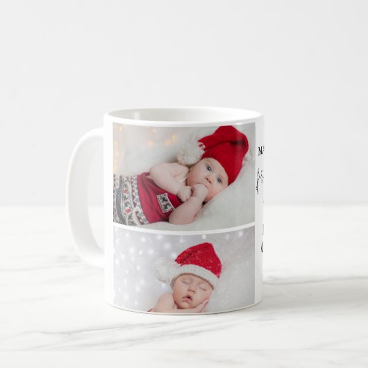 Twee foto Eerste Kerstmis Grootmoeder Mok (Voorkant links)