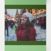 Twee foto kerstglitter drieluik wenskaart (Binnenkant midden)