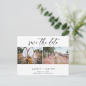 Twee Foto sparen de Kaart van de Datum (Staand voorkant)