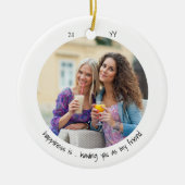 Twee fotogeluk is ... Friend Cute Minimalist Keramisch Ornament (Voorkant)