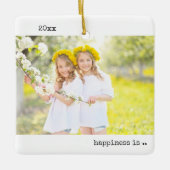 Twee fotogeluk is je tweelingminimalist keramisch ornament (Voorkant)