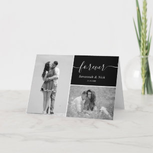 Twee Foto's Aangepast zwart en White Forever Scrip Kaart