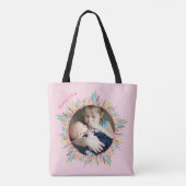 Twee foto's Abstract en kleurrijke kunst aangepast Draagtas (Achterkant)