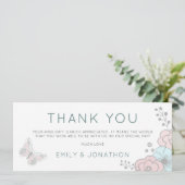 Twee foto's artistieke bloemen vlinder dank je wel (Staand voorkant)