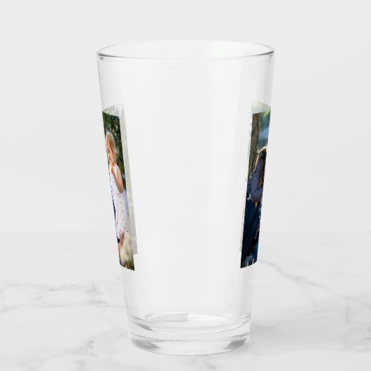 Twee foto's dubbelzijdig Creëer Uw eigen foto Glas (Links)