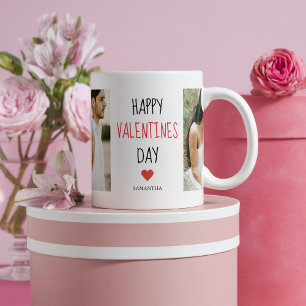 Twee foto's Fijne Valentijnsdag Cadeaubonnen Mok