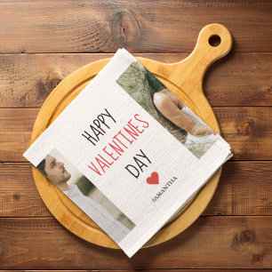 Twee foto's Fijne Valentijnsdag Cadeaubonnen Theedoek