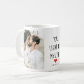 Twee foto's | Fijne Valentijnsdag | Romantische pr Koffiemok (Voorkant links)