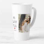 Twee foto's | Fijne Valentijnsdag | Romantische pr Latte Mok (Rechterhoek)