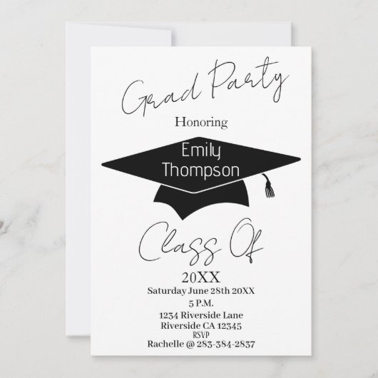 Twee foto's met Gold Glitter Afstuderen Kaart (Voorkant)