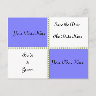 Twee foto's slaan de datum op aankondigingskaart